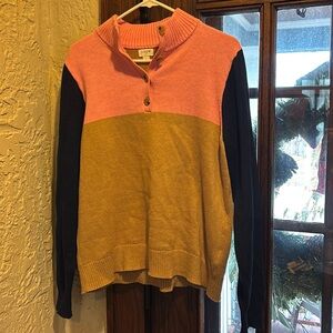 JCrew Colorblock Sweater SIZE LARGE